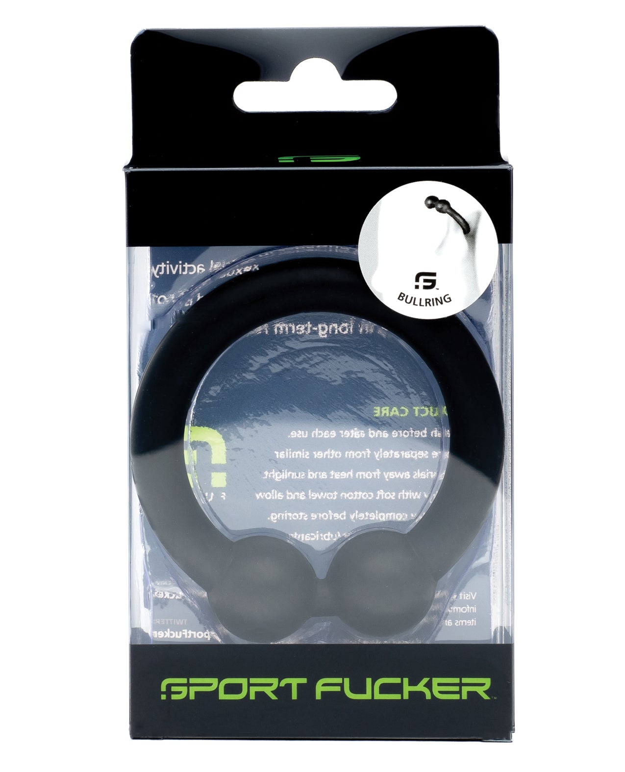 Sport Fucker Bullring Silicone Ring in Black for Penis Enhancement