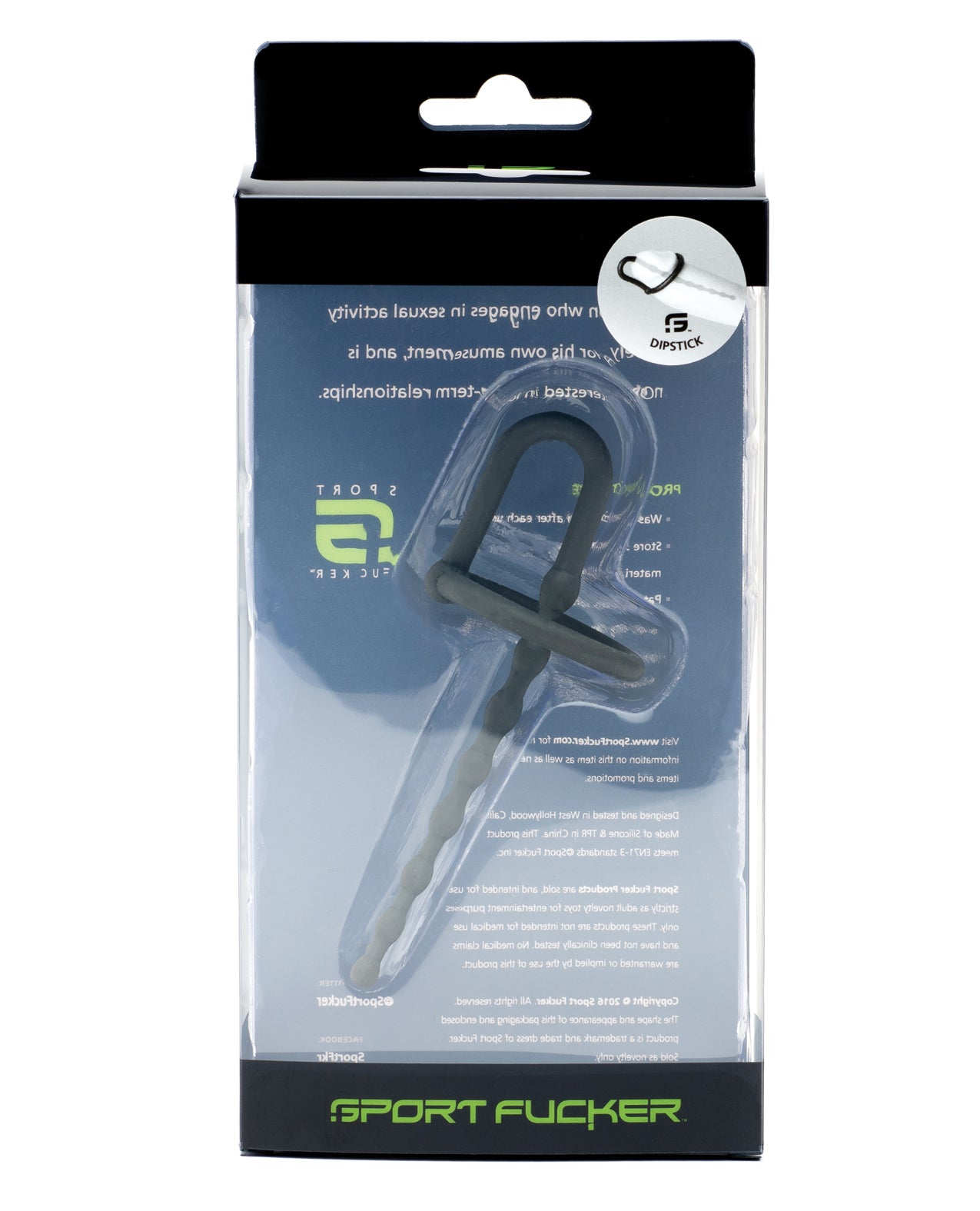 Sport Fucker Dipstick Silicone Urethral Sound with Ergonomic Glans Ring