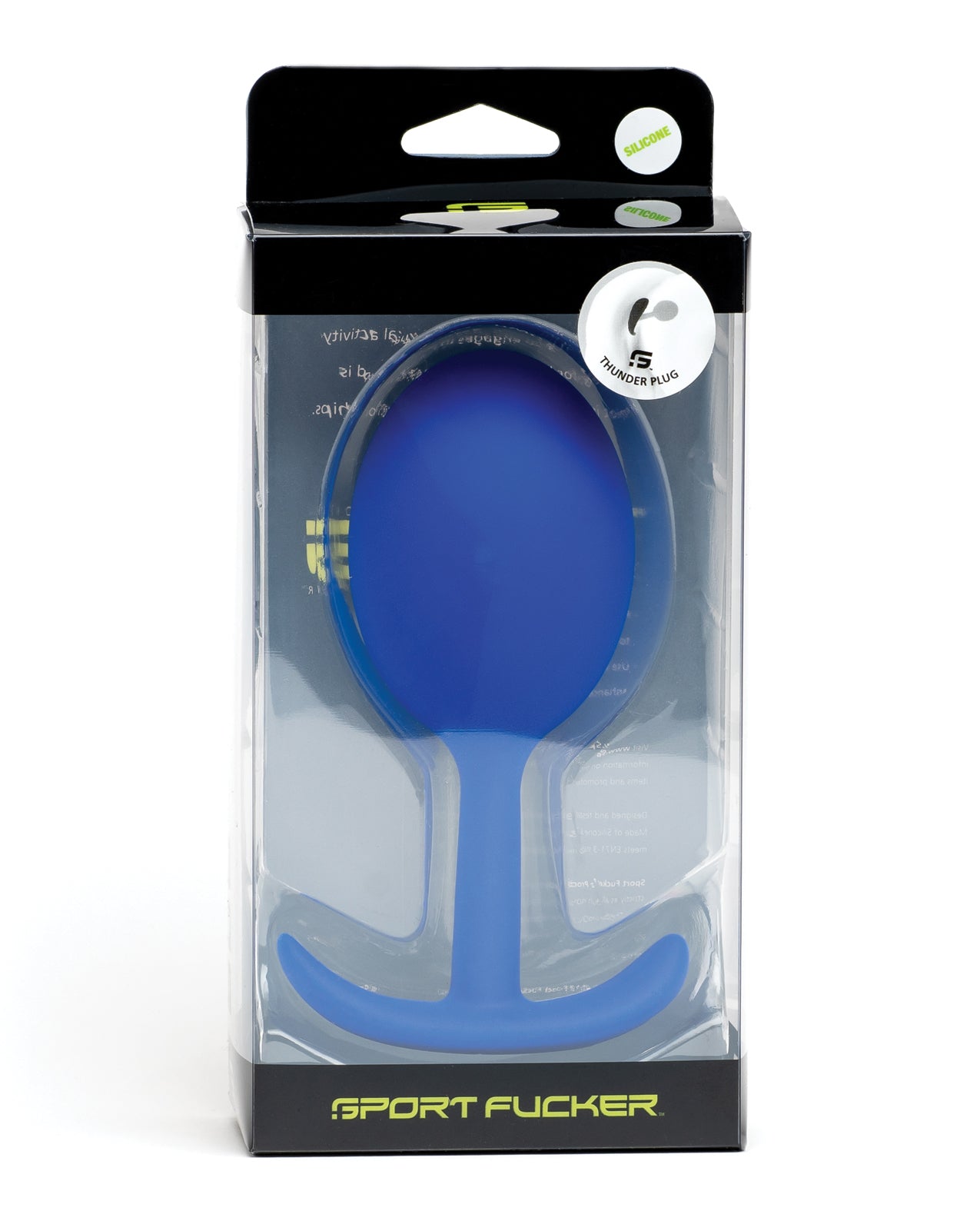 Sport Fucker Thunder Plug Large Blue Anal Plug with Prostate Tapping