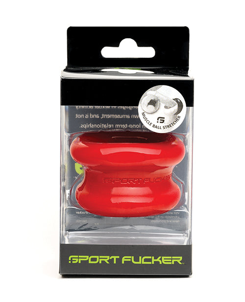 Sport Fucker Muscle Ball Stretcher Red TPR Penis Enhancement Device