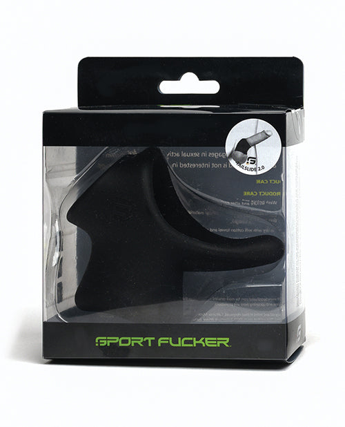 Sport Fucker penis enhancement sleeve with built-in ball stretcher and liquid silicone design for secure fit and stimulation