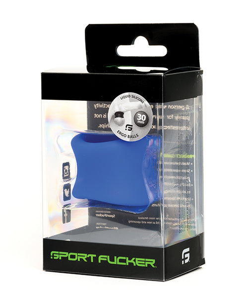Sport Fucker Penis Enhancement Blue Silicone Ball Stretcher Ergonomic Fit for Comfortable Stretching