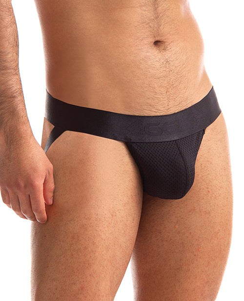 665 Lingerie Packaged Stealth Jockstrap Breathable Mesh Black Pouch for Comfortable Support