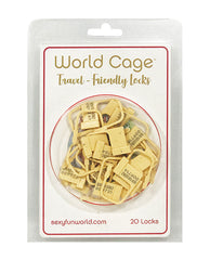 World Cage Plastic Locks Travel-Friendly Individually Numbered Secure Design for Chastity Devices Privacy