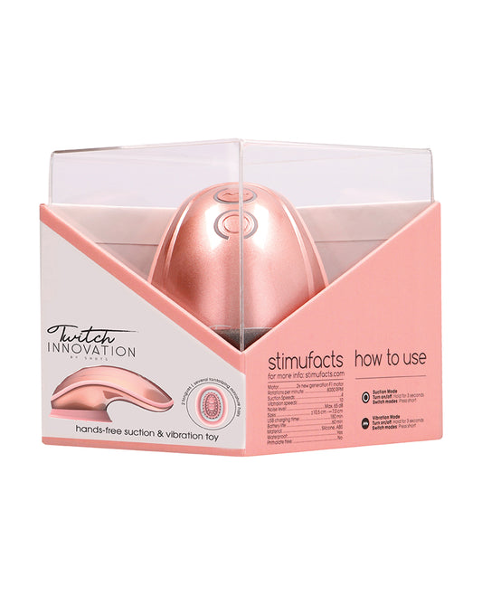 Twitch Clitoral Stimulator Hands-Free Rose Gold Dual Motor Waterproof for Enhanced Intimate Stimulation