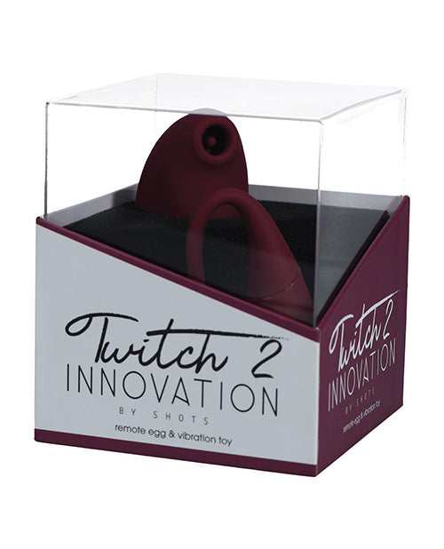 Twitch Stimulators Burgandy Dual Vibrator Remote-Controlled Egg 10 Functions for Combined Internal and External Stimulation