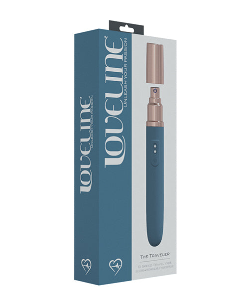 Love Line Vibrator Blue Grey Whisper-Quiet 10 Modes Rechargeable for Intense Clitoral and G-Spot Stimulation