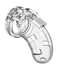 Man Cage Chastity Cage Clear Polycarbonate Adjustable Rings Hygienic Design for Secure Male Restraint