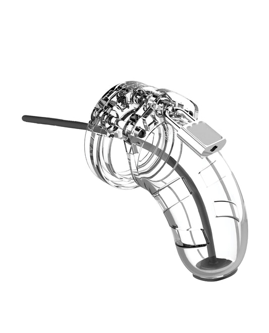 Man Cage Bondage Device Clear Silicone Urethral Sounding Dilator 3.5mm for Advanced Sensation Play and Safe Restraint