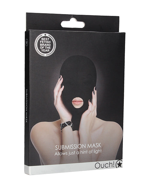 Ouch Bondage Blindfolds & Restraints Stretchable Submission Mask with Rear Zipper for Sensory Play
