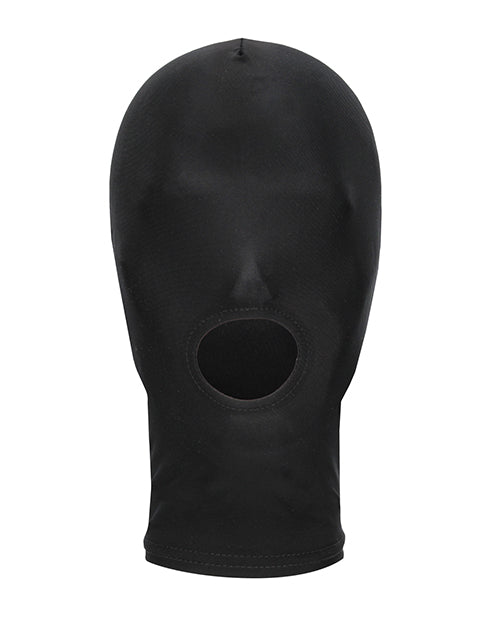 Black Stretchable Submission Mask with Rear Zipper and Breathable Fabric