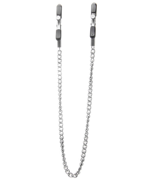 Adjustable Metal Nipple Clamps with Chain – Nickel-Free by Ouch