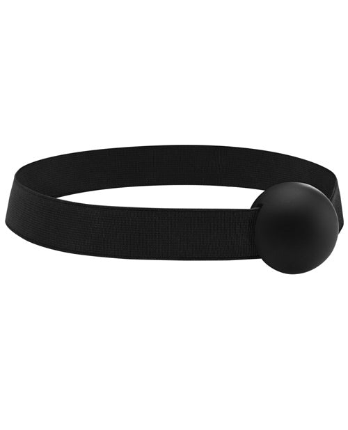 Ouch Black Elastic Ball Gag with Adjustable Stretch Strap