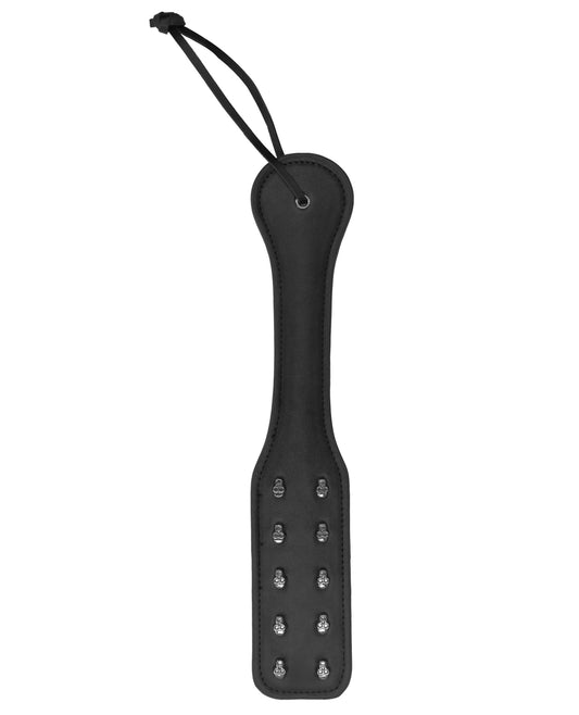 Ouch Bondage Paddle Faux-Leather Skull Design Textured Impact Play for BDSM Sensation