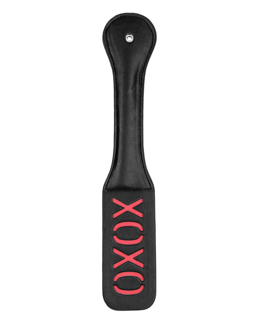 Ouch Bondage Paddle Reversed XOXO Stitched Leather for Impact Play and Marking