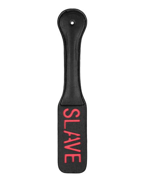 Ouch Bondage Paddle Reversed SLAVE Lettering Faux Leather for Impact Play and Roleplay Sessions