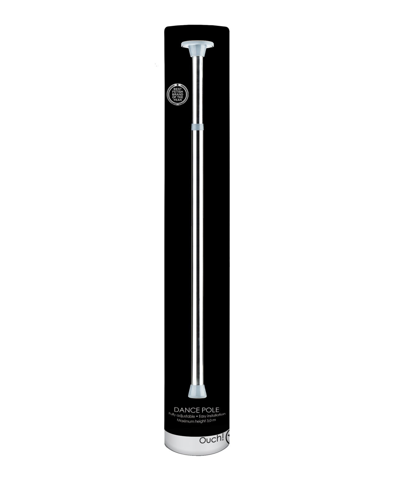 Ouch Dance Pole Silver Adjustable Fitness Position Aid for Home Entertainment and Pole Dancing