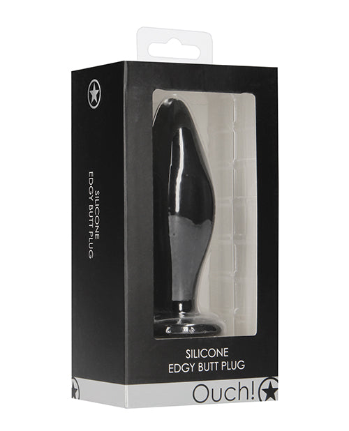 Ouch Silicone Butt Plug with Tapered Tip and Suction Base for Anal Stimulation and Hands-Free Enjoyment