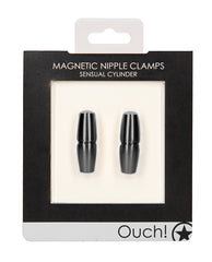 Ouch Bondage Nipple Clamps Magnetic Aluminum Adjustable Pressure for Sensation and BDSM Play