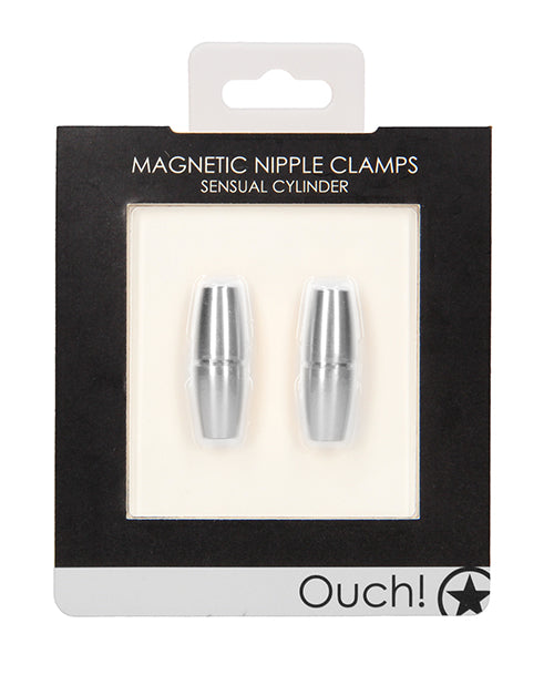 Ouch Magnetic Nipple Clamps Aluminum Cylinder Adjustable Pressure for Sensation Play Restraint