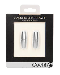 Ouch Magnetic Nipple Clamps Aluminum Cylinder Adjustable Pressure for Sensation Play Restraint