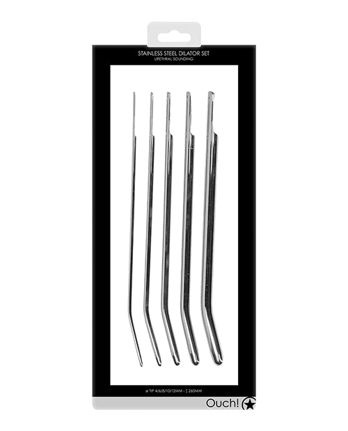 Ouch Metal Urethral Sounding Dilator Set with Multiple Sizes for Advanced Sensation Play and Hygienic Use