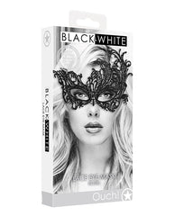 Ouch Black Lace Eye Mask Venetian Design Lightweight Ribbon Tie for Masquerade Costume Accessory