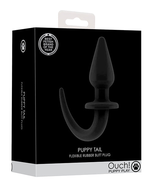 Ouch Anal Products Puppy Play Tail Butt Plug with Easy-Release Base and Realistic Tail for Pet Play Exploration