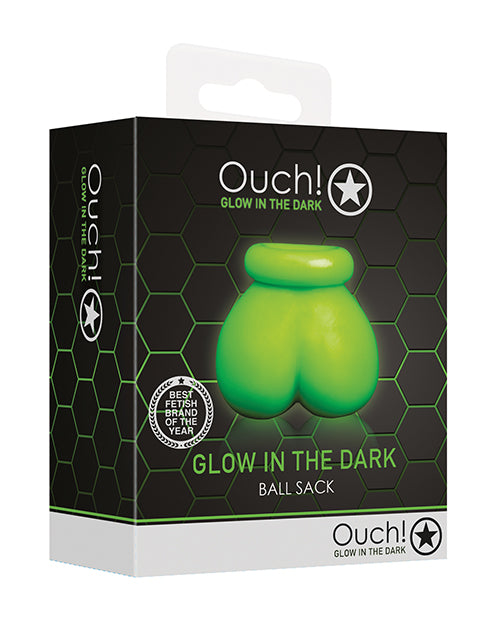 Ouch Penis Enhancement Glow in the Dark Ball Sack Flexible Silicone for Nighttime Intimacy