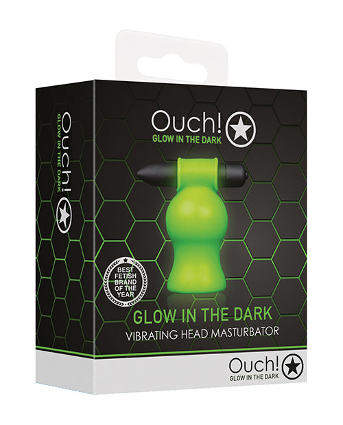 Ouch Glow in the Dark Masturbator with Bullet Vibrator and Textured Sleeve for Intense Sensation