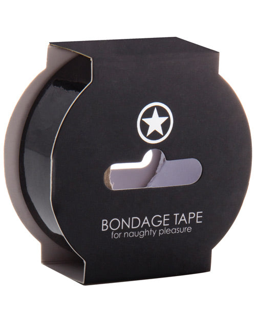 Ouch Bondage Tape Black Non-Stick PVC Restraint for Safe Sensual Play
