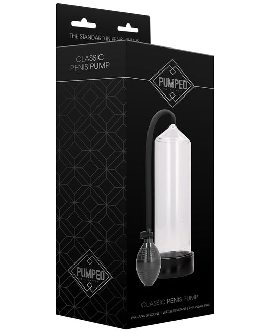 Pumped Penis Enhancement Device with Transparent Cylinder and Silicone Sleeve for Erectile Support