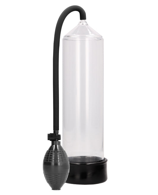 Transparent Classic Penis Pump with Silicone Sleeve and Easy-Release Valve