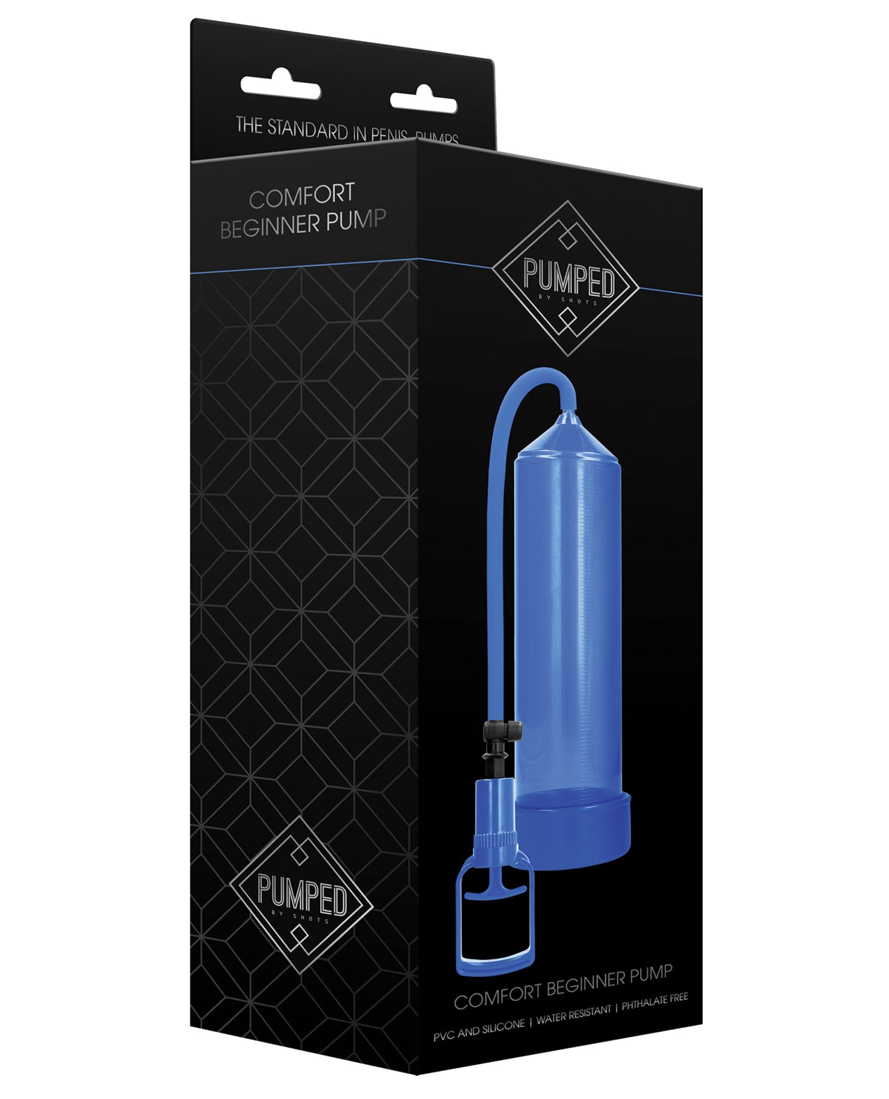 Pumped Penis Enhancement Pump with Trigger Grip and Ergonomic Blue Cylinder for Effective Performance