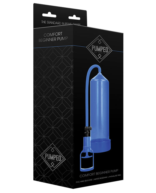 Pumped Penis Enhancement Pump with Trigger Grip and Ergonomic Blue Cylinder for Effective Performance