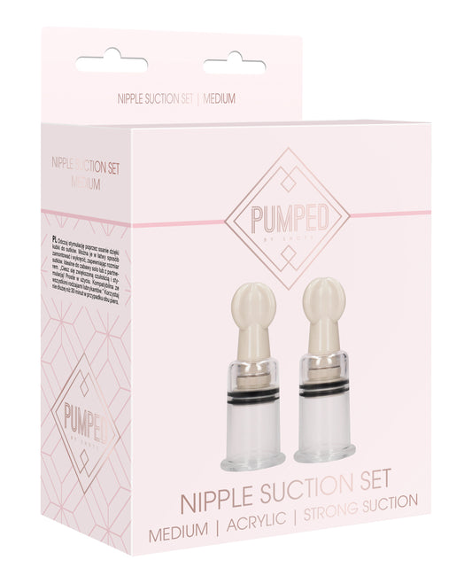 Pumped Nipple Stimulator Set Clear Adjustable Suction Comfortable Fit for Nipple Sensitivity Enhancement