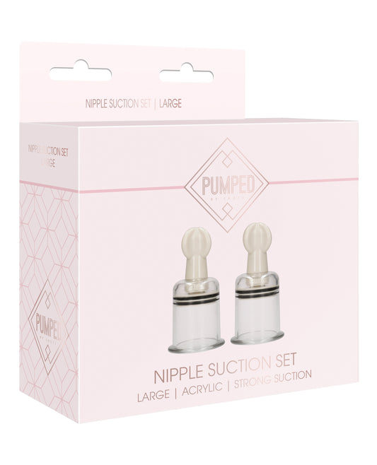 Pumped Nipple Stimulators Large Clear Easy-Twist Suction Cups for Enhanced Sensitivity and Couples Play