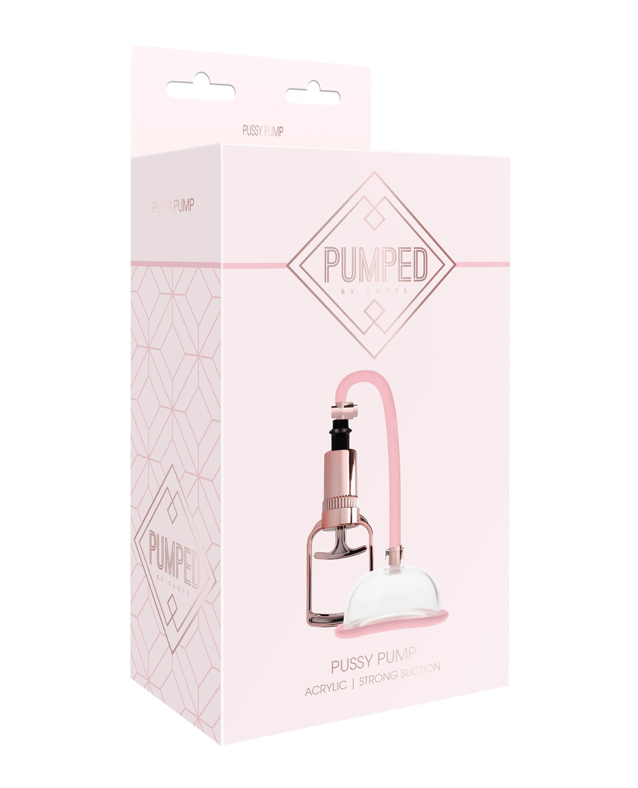 Pumped Clitoral Stimulator Rose Gold Acrylic Cylinder Adjustable Suction for Enhanced Sensitivity