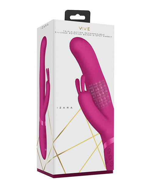 Vive Rabbit Vibrator Rotating Beads Triple Motor Silicone Design for Enhanced G-Spot and Clitoral Stimulation