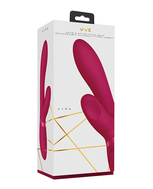 Vive Vibrator Kyra Pulse-Wave Dual Motor Silicone Clitoral Rabbit with Waterproof Design for Intense Stimulation