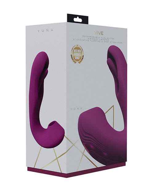 Vive Stimulators Dual Action Airwave Vibrator Flapping Tongue Suction for Pleasure and G-Spot Stimulation