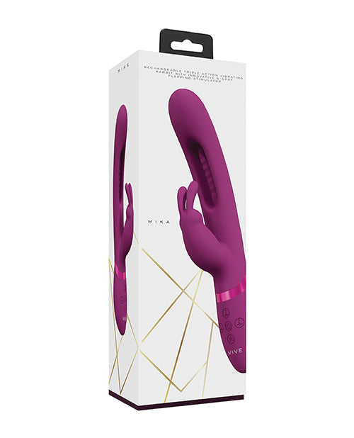 Vive Rabbit Vibrator Flapping Tongue Triple Motor USB Rechargeable Waterproof for Versatile Intimate Stimulation