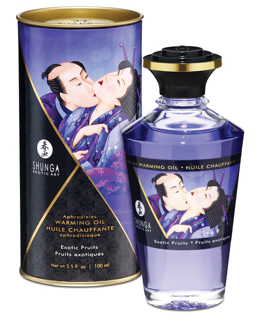 Shunga Massage Oil Edible Exotic Fruits Warming Formula for Sensual Intimate Massage