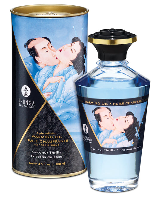 Shunga Massage Oil Edible Warming Coconut Flavor for Sensual Body Massage and Intimate Pleasure