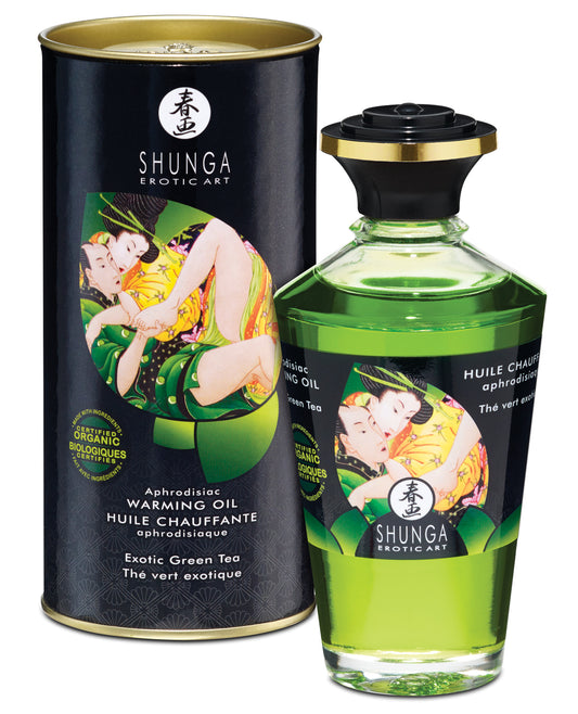Shunga Massage Oil Organic Green Tea Flavor Edible Formula for Erogenous Zone Sensual Massage