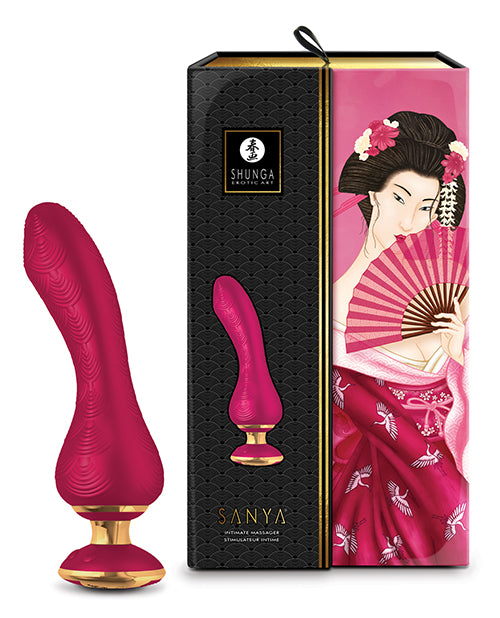 Shunga Vibrator Sanya Intimate Massager Ergonomic Design Soft Flexible for Women's Sensual Pleasure