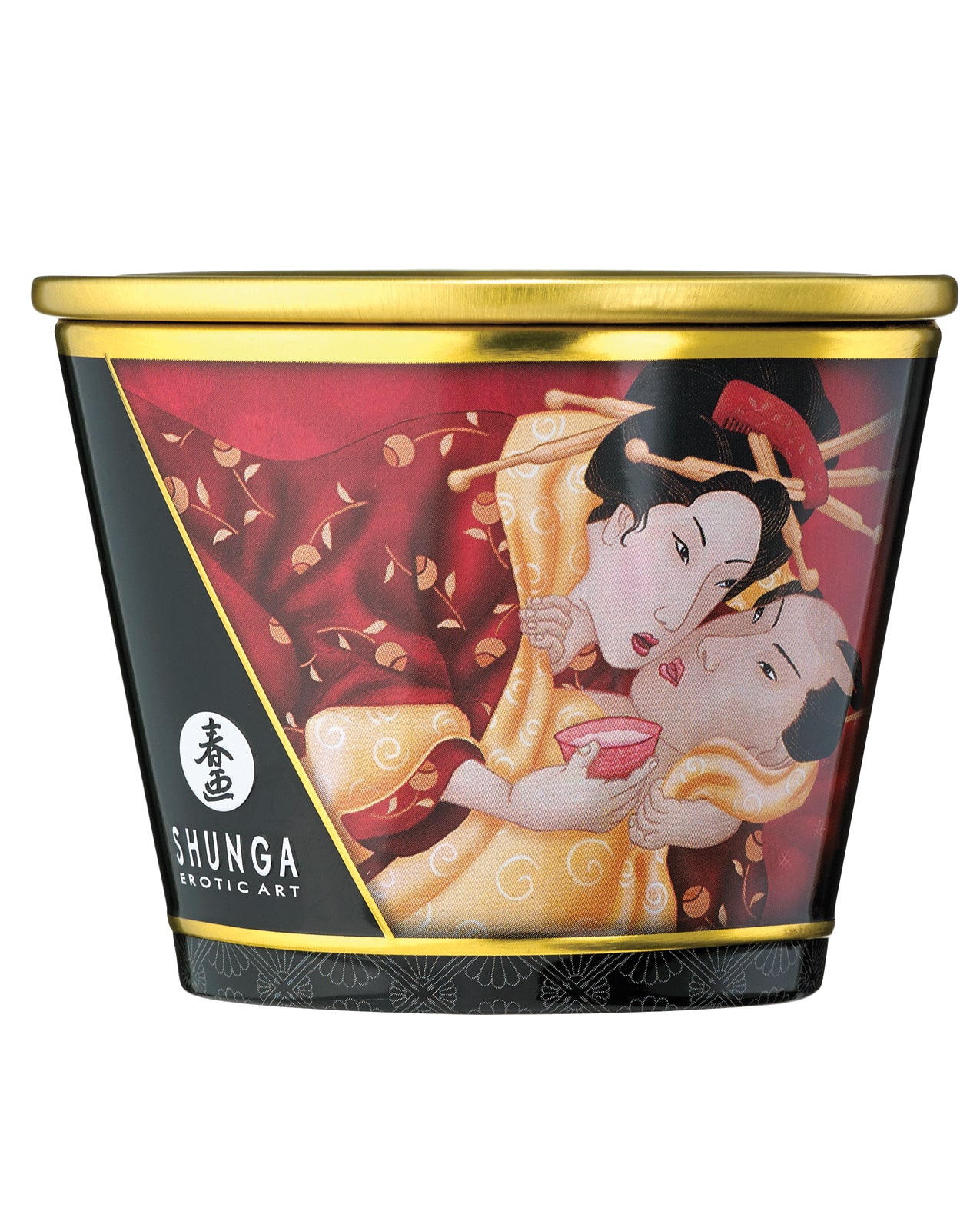 Soy-Based Massage Candle with Strawberry Wine Scent and Natural Oils