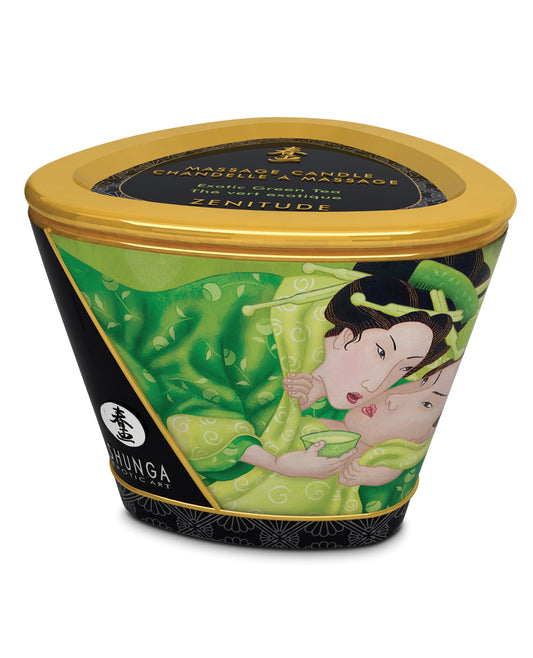 Shunga Zenitude Soy Massage Candle with Exotic Green Tea Aroma
