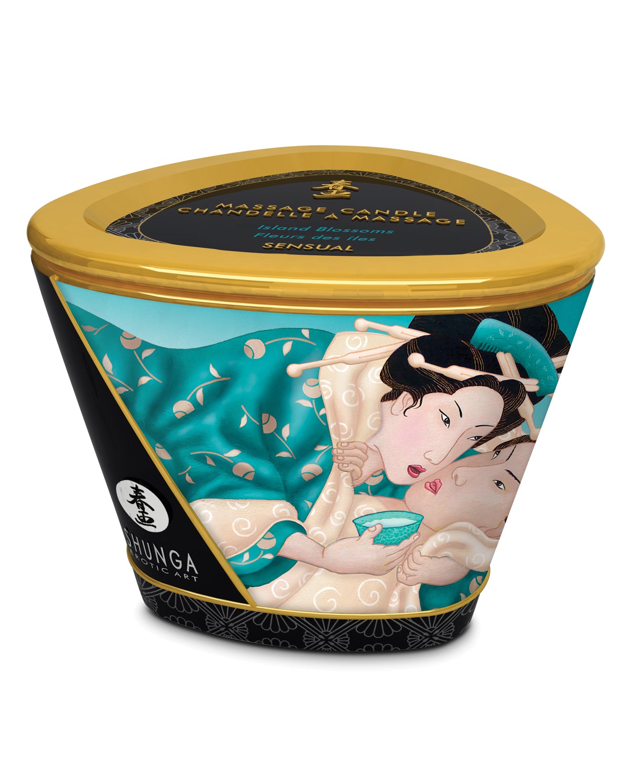 Island Blossoms Soy Massage Candle with Natural Oils