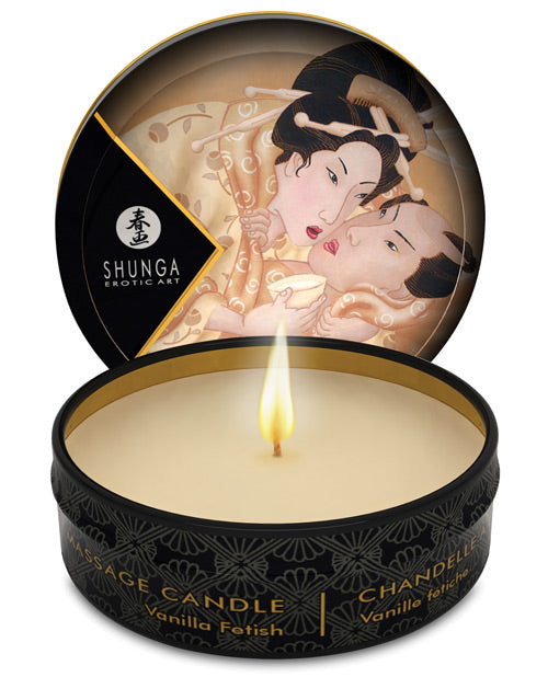 Shunga Setting The Mood Candle Soy-Based Vanilla Scented Massage Oil for Relaxation and Skin Nourishment